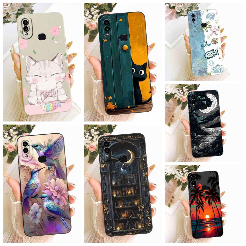 Casing For Samsung Galaxy A10s Cute Cat Pattern Shockproof Back Cover Silicone Phone Case For Samsung A10 s A 10s A10s Soft Case