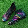 31-46 Children Graffiti Football Boots High-quality Artificial Lawn Socks Outdoor Men's Long Nail Sports Football Boots