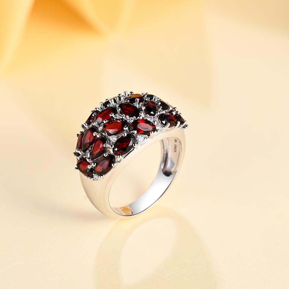 Удивительные серьги-кольца из стерлингового серебра 925 пробы, комплект ювелирных изделий из натурального красного граната, драгоценный камень из Мозамбика, женский подарок на годовщину