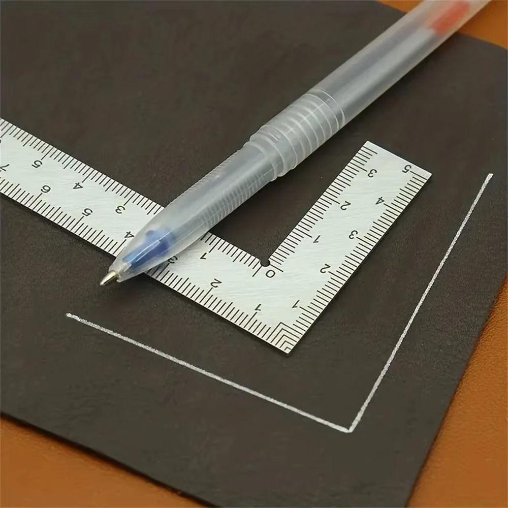 Double-Sided Metal Ruler Measuring Tool Mini Ruler Drawing Tools L Square Ruler Educational