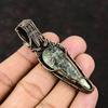 Серафинит Медный Кулон Медная Проволока Обернутый Кулон Драгоценный Камень Дизайнерские Ювелирные Изделия Кулон Лунный Камень Ювелирные Изделия Ручной Работы Серафинит Подарок Для Мамы