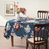 Скатерть в винтажном стиле с принтом - прямоугольная, рисунок маслом для обеденных и журнальных столиков, полиэстер ручной работы