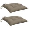 VidaXL Lot de 2 Coussins de Palette, Galette de Siège Imperméable, Coussin de Jardin, Décoration d'Extérieur Terrasse, Taupe 361531
