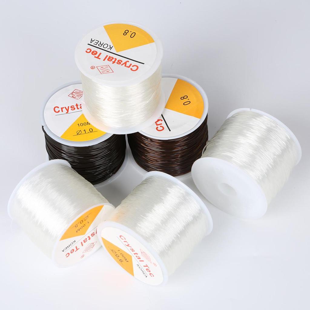 45-100Meter Elastic Line Transparent Crystal Beading Cord String Thread Making DIY Bracelet