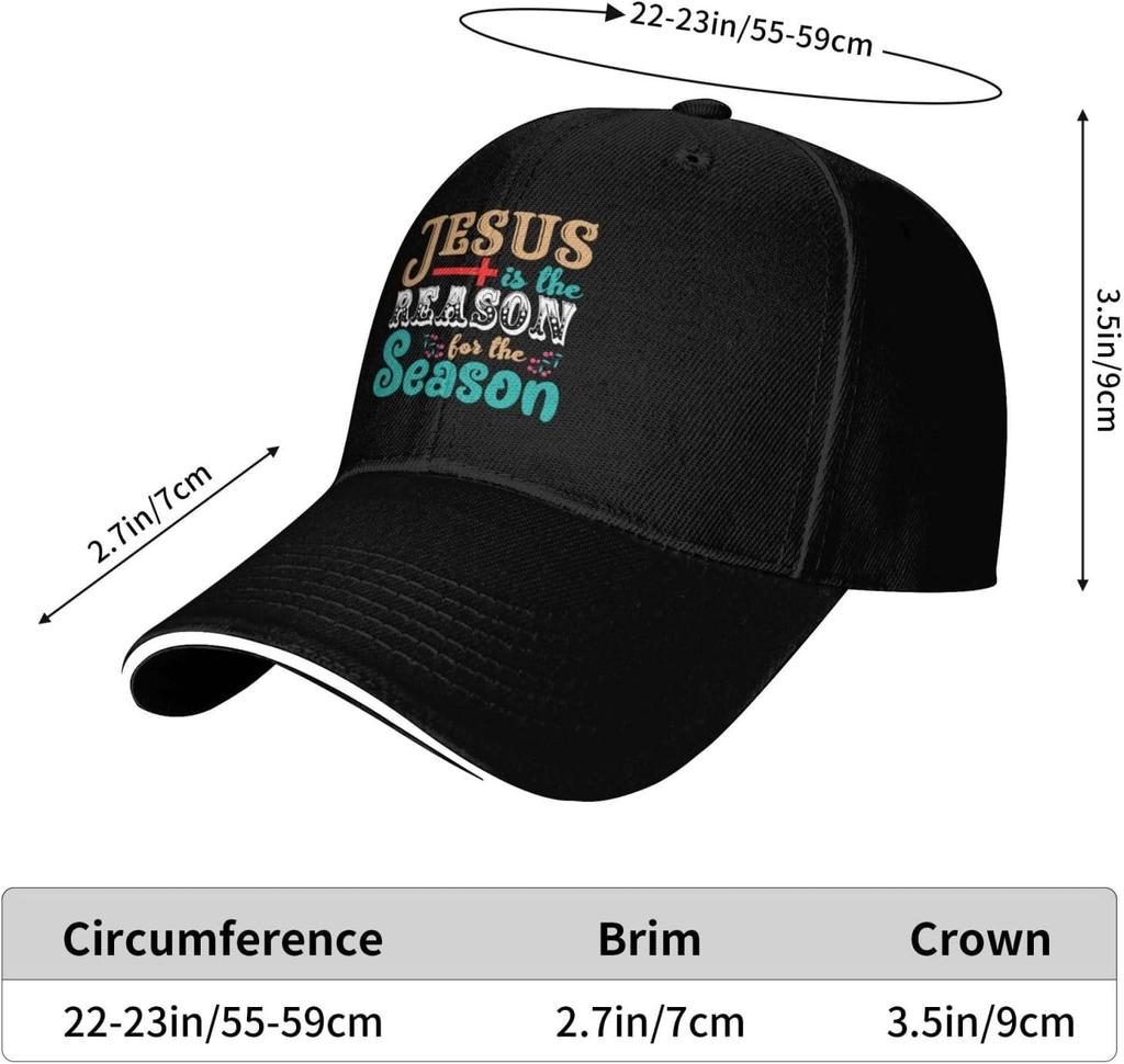 Иисус - Причина Праздника Бейсболка Полиэстер Регулируемая Snapback Шляпа Унисекс Для Улицы