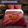 AS Roma Themed Bedding 3Pcs Duvet Cover Set Decorative Bed Linen For Teen Room Home Decoration