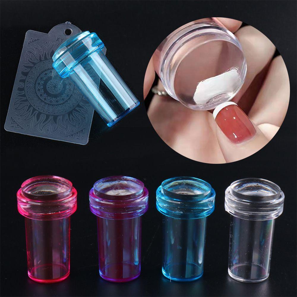 New Nail Design for French Tips Jelly Transparent Nail Stamper Scraper Set Silicone