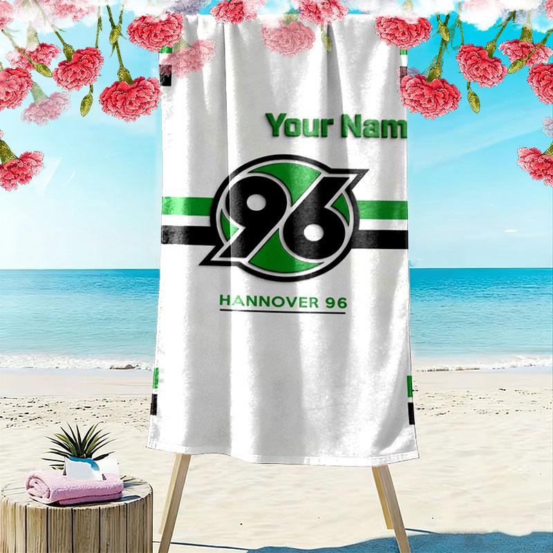Hannover 96 Custom Name Print Beach Towel, Large Soft Quick Dry Towel for Beach Camping Swimming
