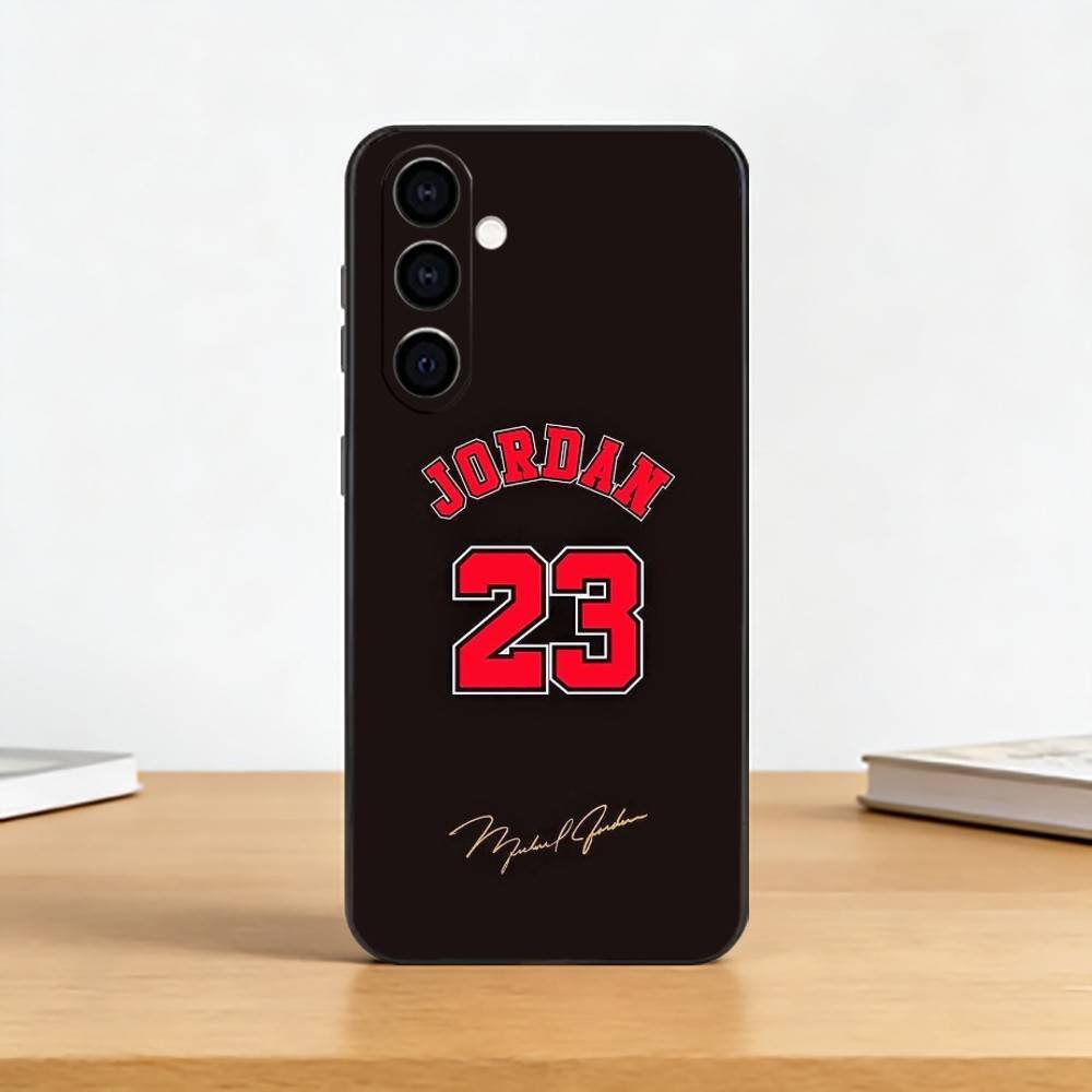 Sports M-Michael Jeffrey Jordan Phone Case Black Silicone Soft For Samsung Galaxy A73,A72,A71,A70,A53,A52,A51