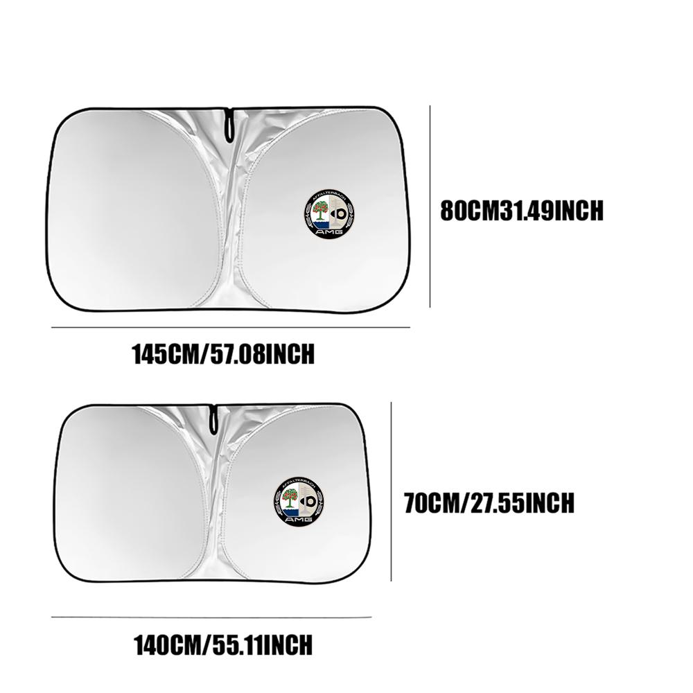 FSI1 1Pc Car Front Window Sunshade Shield Folding Windshield UV Block Cover For Mercedes Benz A C S Class W211 GLC GLE CLA AMG