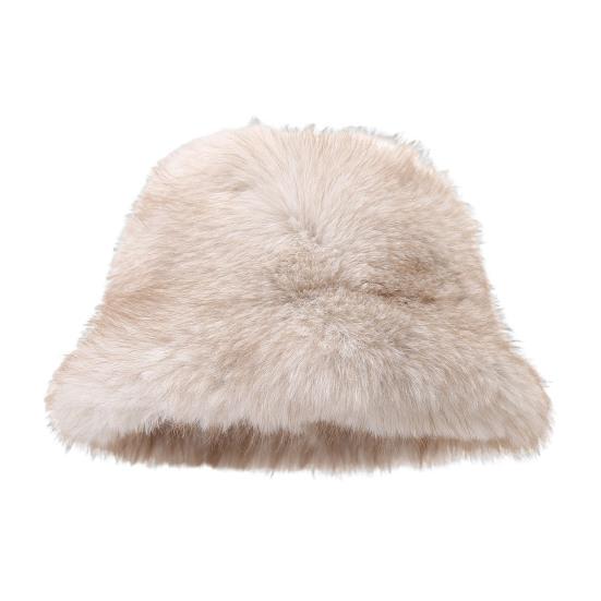 Зимняя шапка-ведро однотонная утолщенная мягкая плюшевая теплая