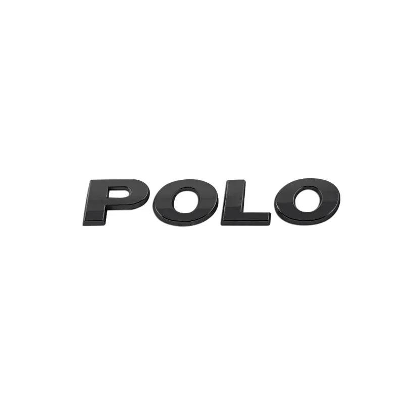 1pcs 3D ABS POLO car Letter Emblem Rear tail trunk Decals badge sticker Decal styling auto Accessories For Volkswagen VW POLO qb3