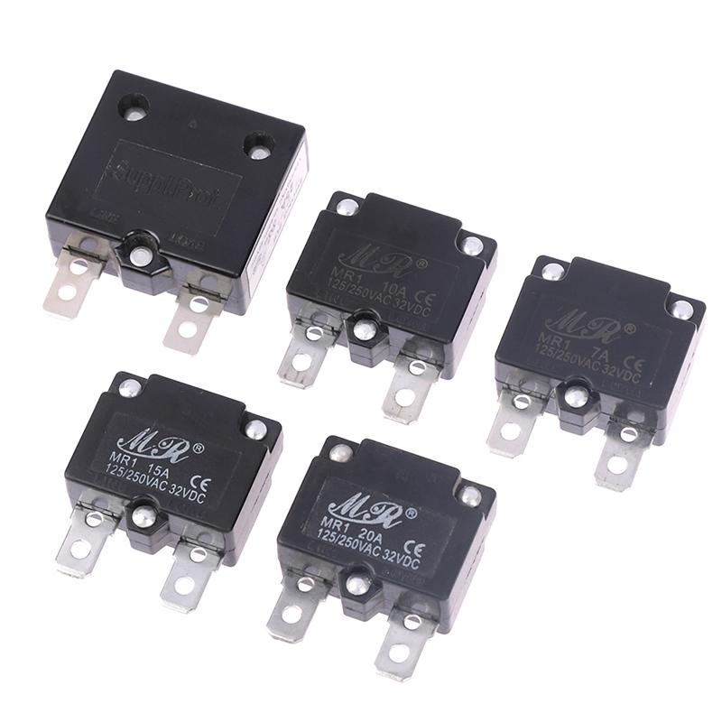 7A 10A 15A Автоматический сброс реле предохранитель тепловой выключатель автоматический выключатель защита от перегрузки по току детские аксессуары для электромобилей