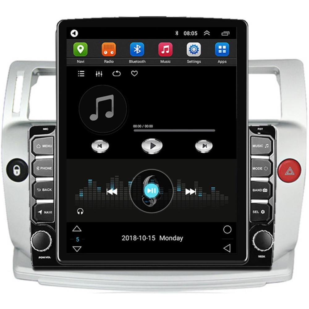 9,7-дюймовый автомобильный радиоприемник Android для Citroen C4 C-Triomphe C-Quatre 2004-2011 2 DIN Tesla с вертикальным экраном Carplay Авторадио Мультимедийный плеер 2 + 32 ГБ