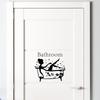 Wall Window Decor Stickers Removable Bathroom Art Decal Door Stickers Bath Time Vinyl Door Sticker Self Adhesive PVC Wall Decal