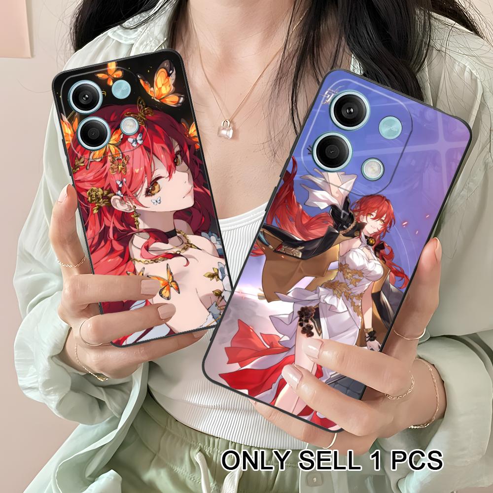 HSR Himeko Matte TPU Mobile Phone Case for Xiaomi Redmi 15 14 13 12 A5 3 2 1 C Plus 4G 5G Colorful Printing Cover