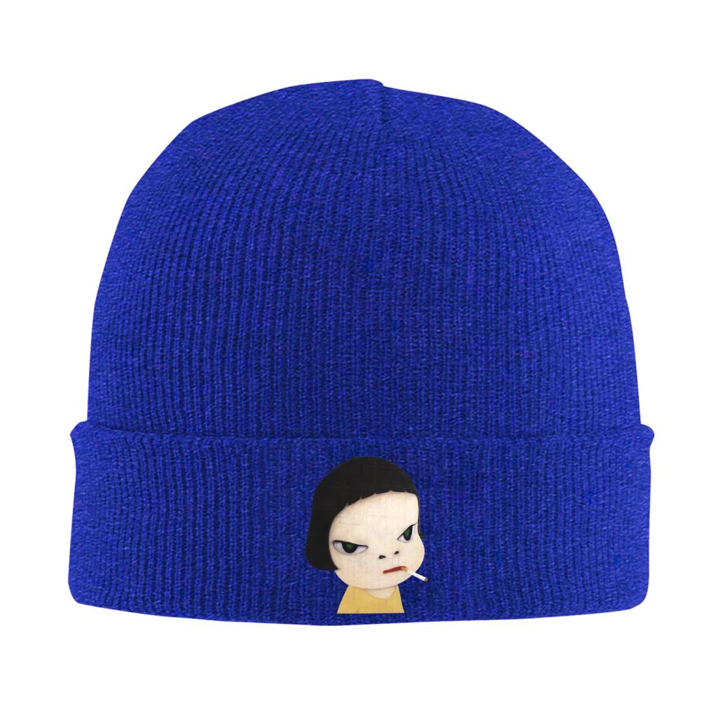Yoshitomo Nara Beanie Hats Bonnet Hats Adult Unisex Funny Gym Knit Hat Spring Custom Thermal Elastic Caps