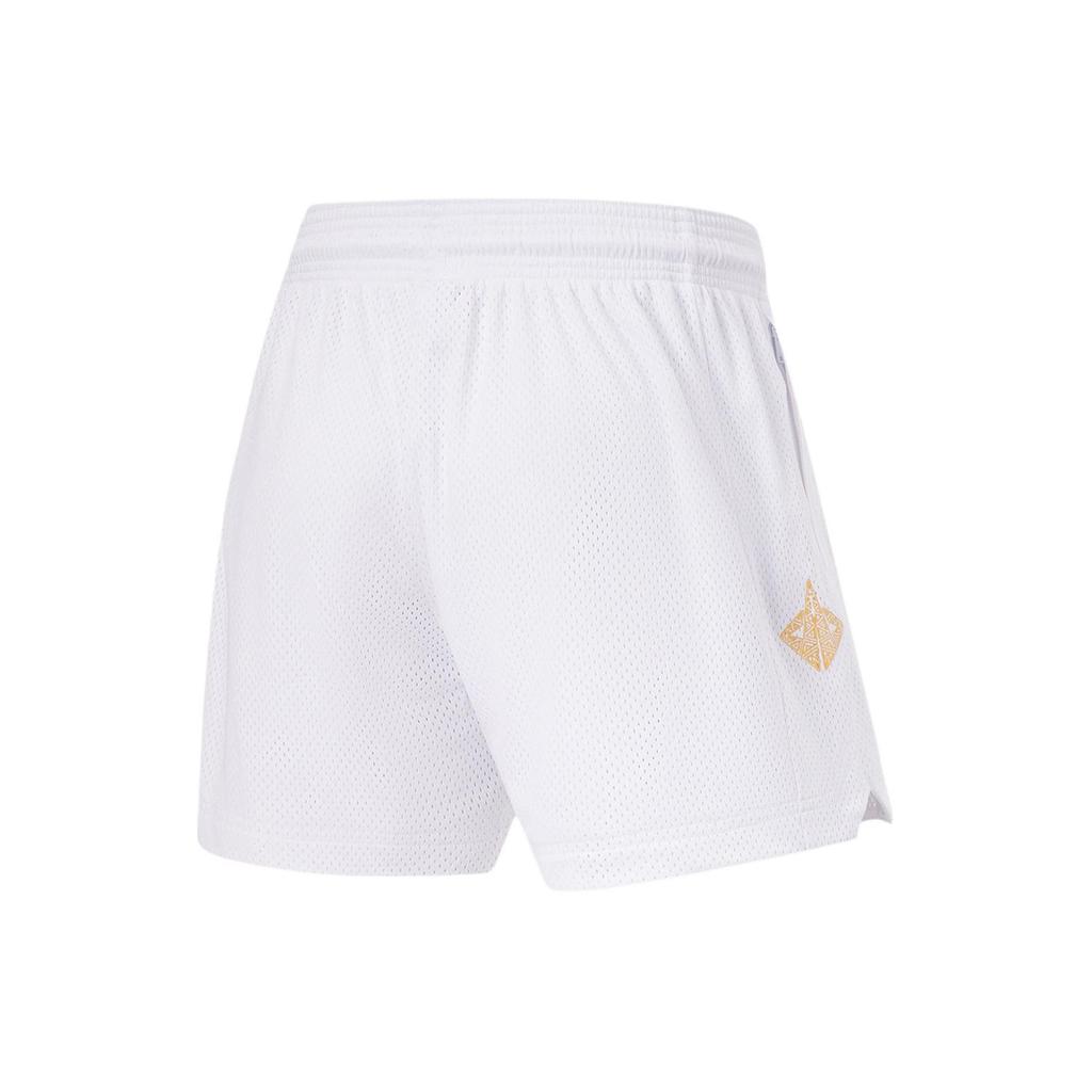 Шорты для баскетбола Li Ning серии Gradient Print Casual Sports, мужские шорты, стандартные, белые AAPU229-6