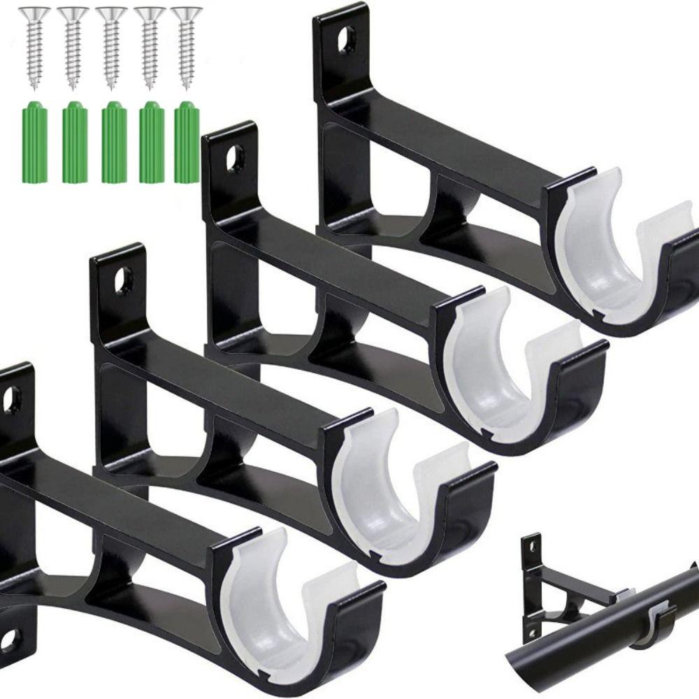Heavy Duty Curtain Rod Support Aluminum Alloy Curtain Fixing Clip Durable Window Hardware Tools