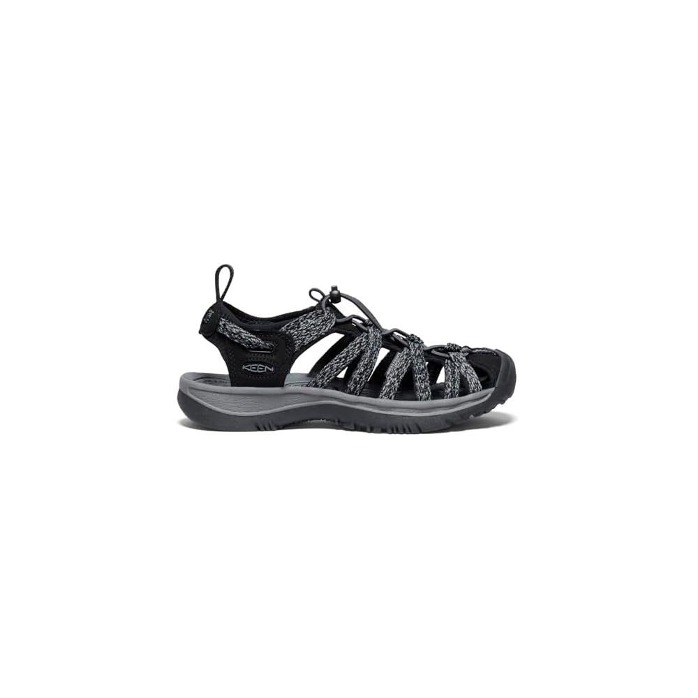 KEEN Whisper Sandals for Women, Blacksteel Grey, Size 25.5 cm