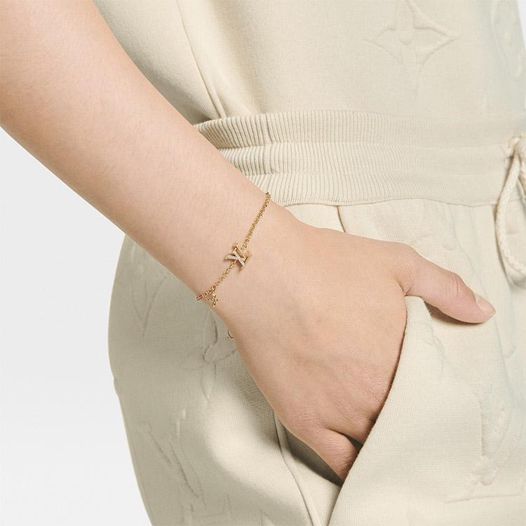 Louis Vuitton Floral Monogram Bracelet Women Bracelets Rose-Gold M0942A