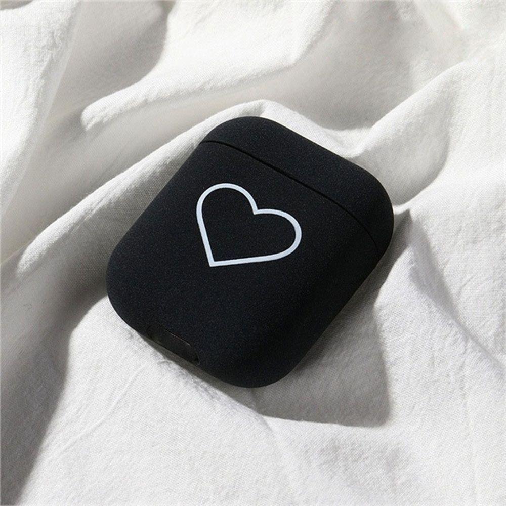 Hard PC Airpods Case Love Heart Protective Cover Cute Design Charging Box  Charging Protection
