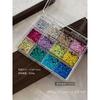 12-grid Colorful Dot Nail Art Sequins Set Mini Round Mixed Glitter DIY Decorations