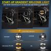 2pcs 7 Inch LED Headlights with Hi/Lo Beam DRL and Turn Signal Waterproof 7 Inch Round Headlights