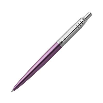 Parker Ручка-автомат Jotter Violet CT, шариковая, Medium, Подарочная, Официальный, Номер продукта 1953350, Ручка, Наконечник, На основе масла, В коробке, Импортная,