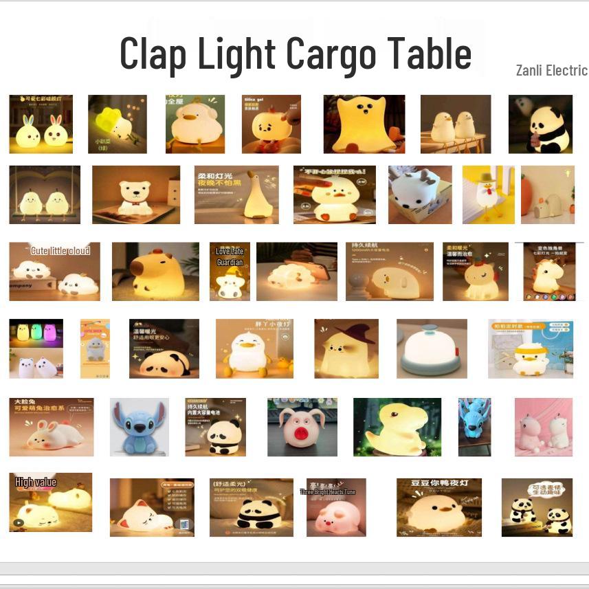 Big Face Rabbit Night Light - Bedside Atmosphere and Sleep Lamp