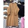 Autumn and Winter Women's Cardigan Sweater Jumper Long Jumper Jacket Lazy Wind Big Yards Thick Knitted Cardigan