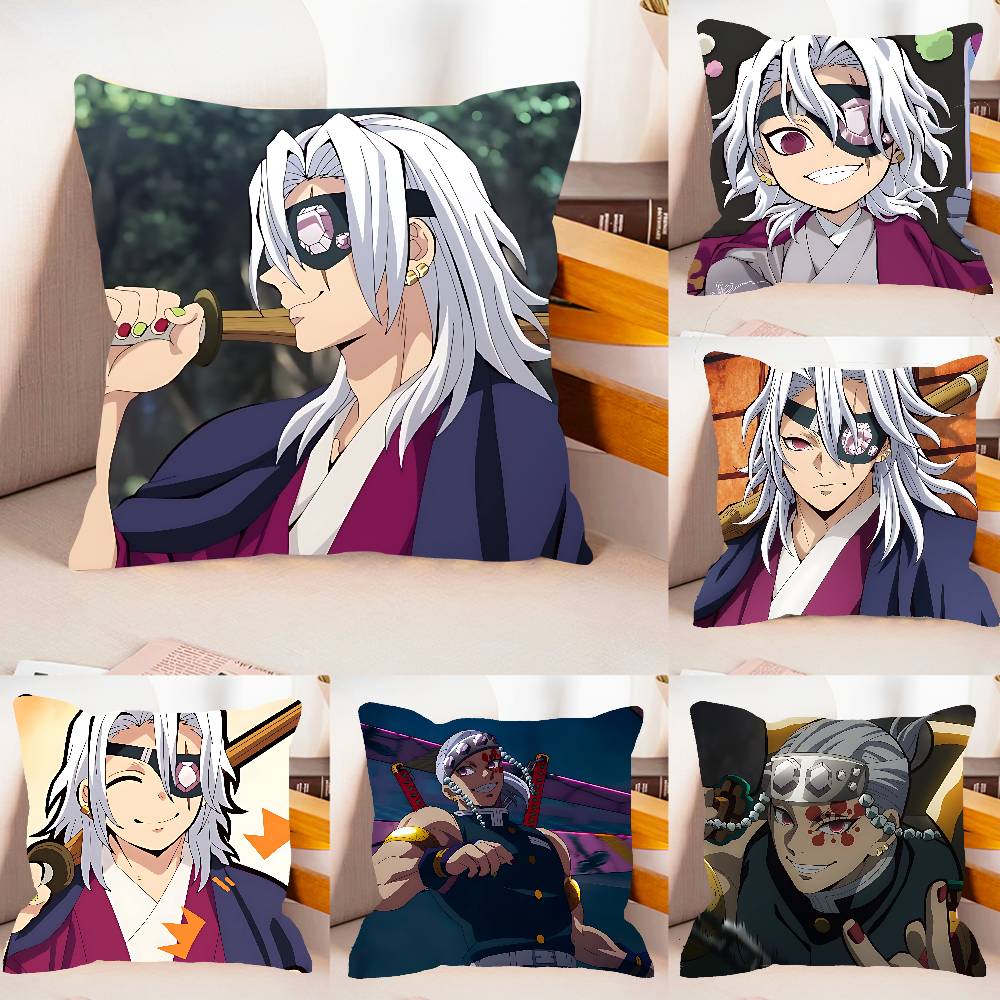 Cool Ttengen Uzui Case Plush Fabric Soft Pillowcase Double Sided Print Cushion Cover Household Gifts