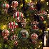 10pcs Christmas Hanging Ornaments 2D Santa Claus Air Balloon Decorations, Colorful Tree Decor for Christmas Party Home Window and New Year