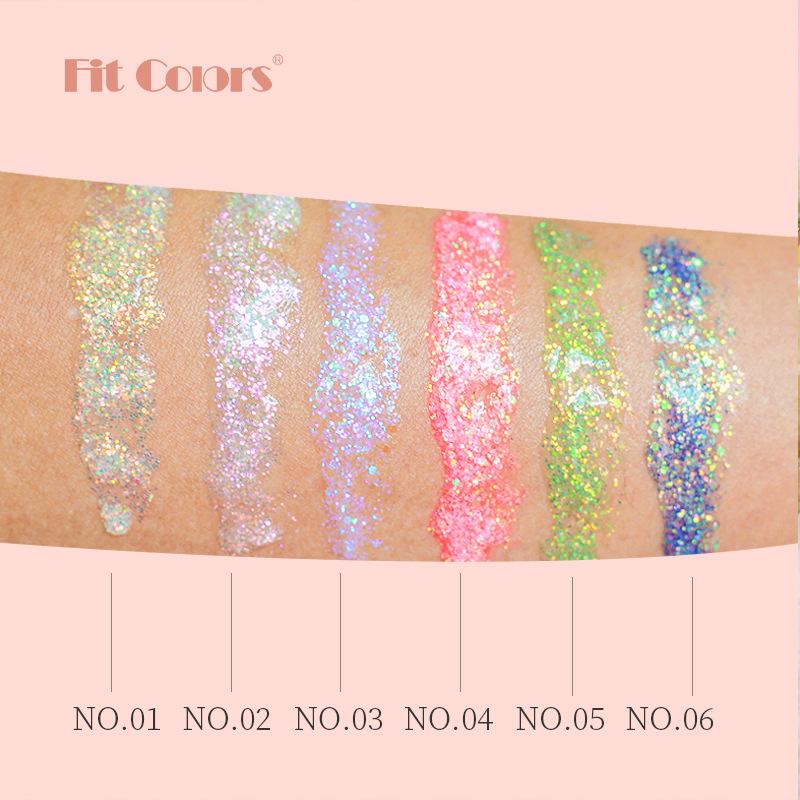 Глянцевая пудра-хамелеон для лица и тела, стойкая, водостойкая, для сцены, вечеринки, тени для век, гель-блеск для волос, лица и тела