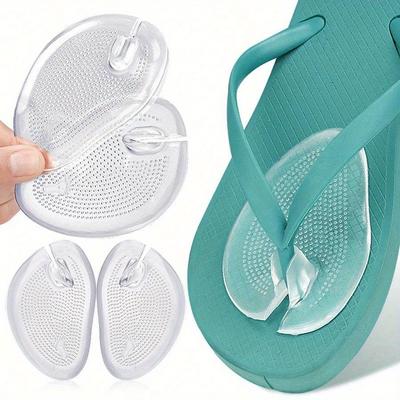 1 пара липких накладок для пальцев ног, подушечки для передней части стопы с массажным эффектом, противоскользящие, накладки для пальцев сандалий