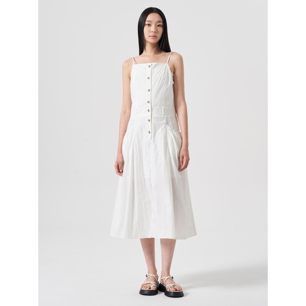 8SECONDS Nylon Blend Sleeveless Long Dress White (114771Ay31)