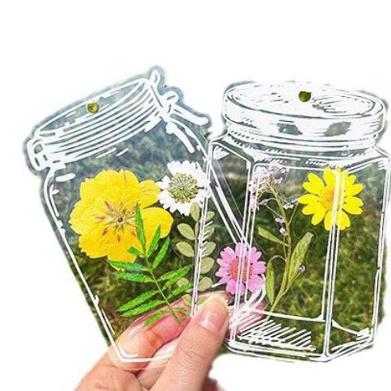 Dried Flower Bookmarks, Handmade DIY Materials, Transparent Specimen Bottles, Spring Homemade Embossing