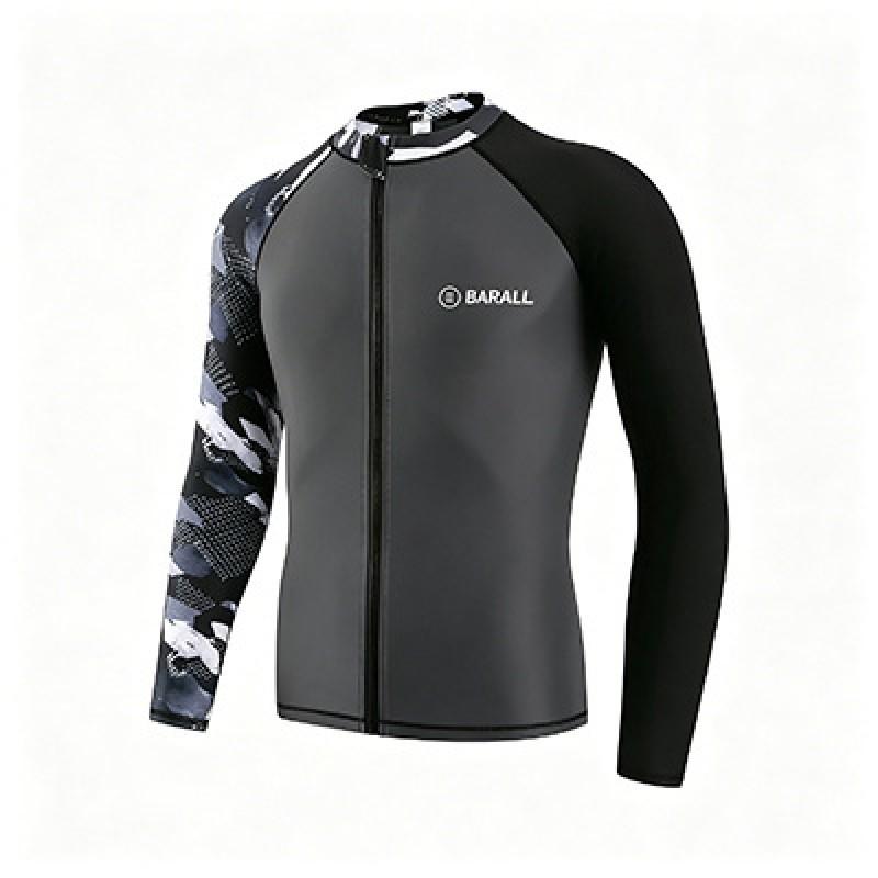 Mens Long Sleeve Pants Rash Guard Split Swimsuit Surfing Snorkeling Diving
