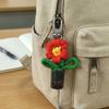 Adorable Handwoven Flower Keychain Mini Potted Vase Plant Charm Pendant for Girls Bag Accessory