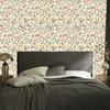 Wallpaper Small Flowers Cream and Light Gray for Living Room and Bedroom 50x1000