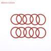 10PCS Silicone O RING For Coffee 43.6*35*4.3 Mm O-Ring VMQ Gasket Seal Thickness 4.3mm ORing Red Rubber
