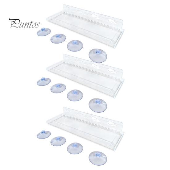 No Drill Window Shelf Plant with Suction Cup And Protective Edge, Clear Acrylic Floating Sturdy Vertical Garden Display Shelf, Wall Mounted