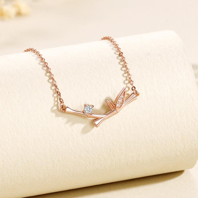 Бамбуковое ожерелье Женское Нишевое Изысканное Модное Универсальное ins Холодный Ветер Высокий Дизайн Подарок Женщинам