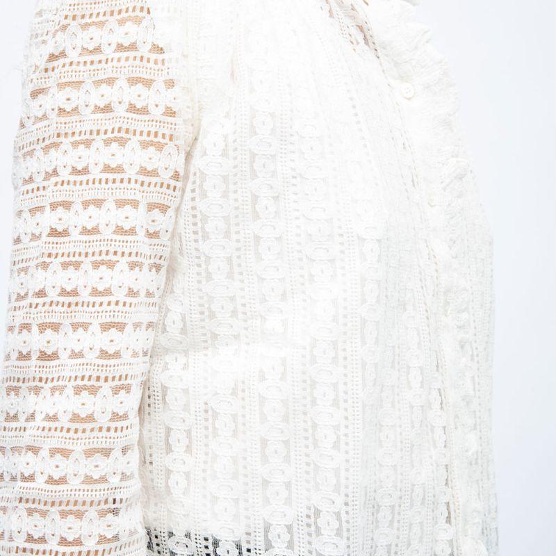 Blouse blanc écru dentelle betsy col montant Femme LA PETITE ETOILE