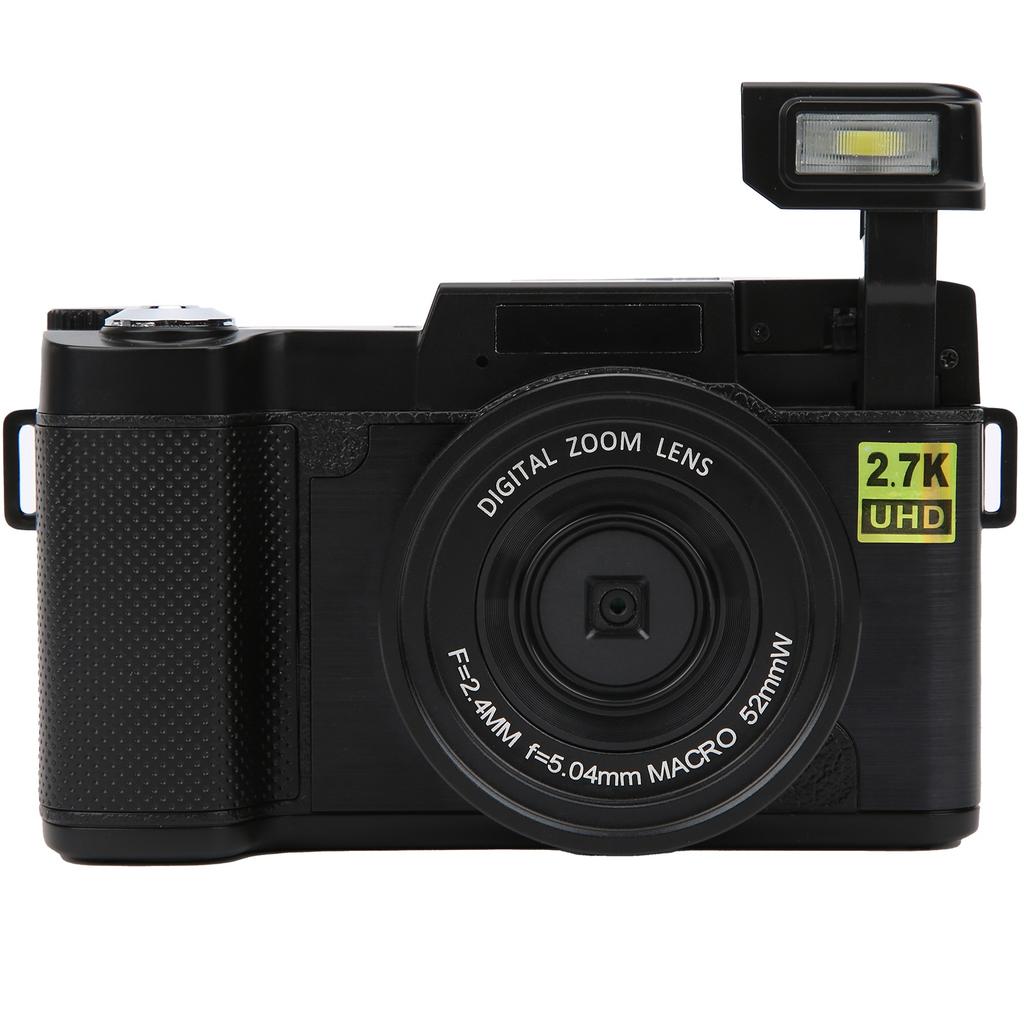 Digital Camera 3in LCD Screen 180 Degree Rotation 2.7K 30MP High Definition USB Charging
