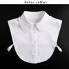 Women Lace Pointed Neck Chiffon Fake Collar Fashionable and Versatile Personalized Decoration Detachable Fake Collar White