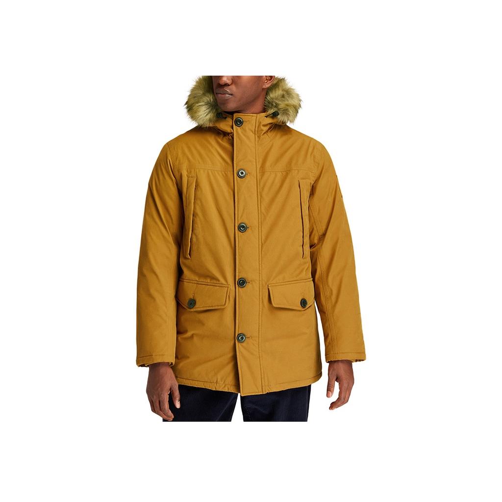 Timberland Теплая хлопковая куртка с меховым воротником, мужская куртка пшеничного цвета A2ETY-P47