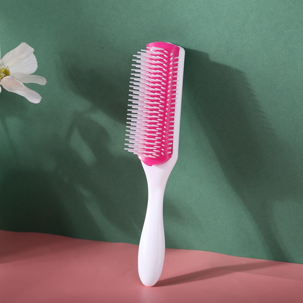 9 Rows Styling Hair Brush Straight Curly Hair Detangling Comb Women Men Scalp Massage Combs Home Barber Salon Detachable Hairbrush