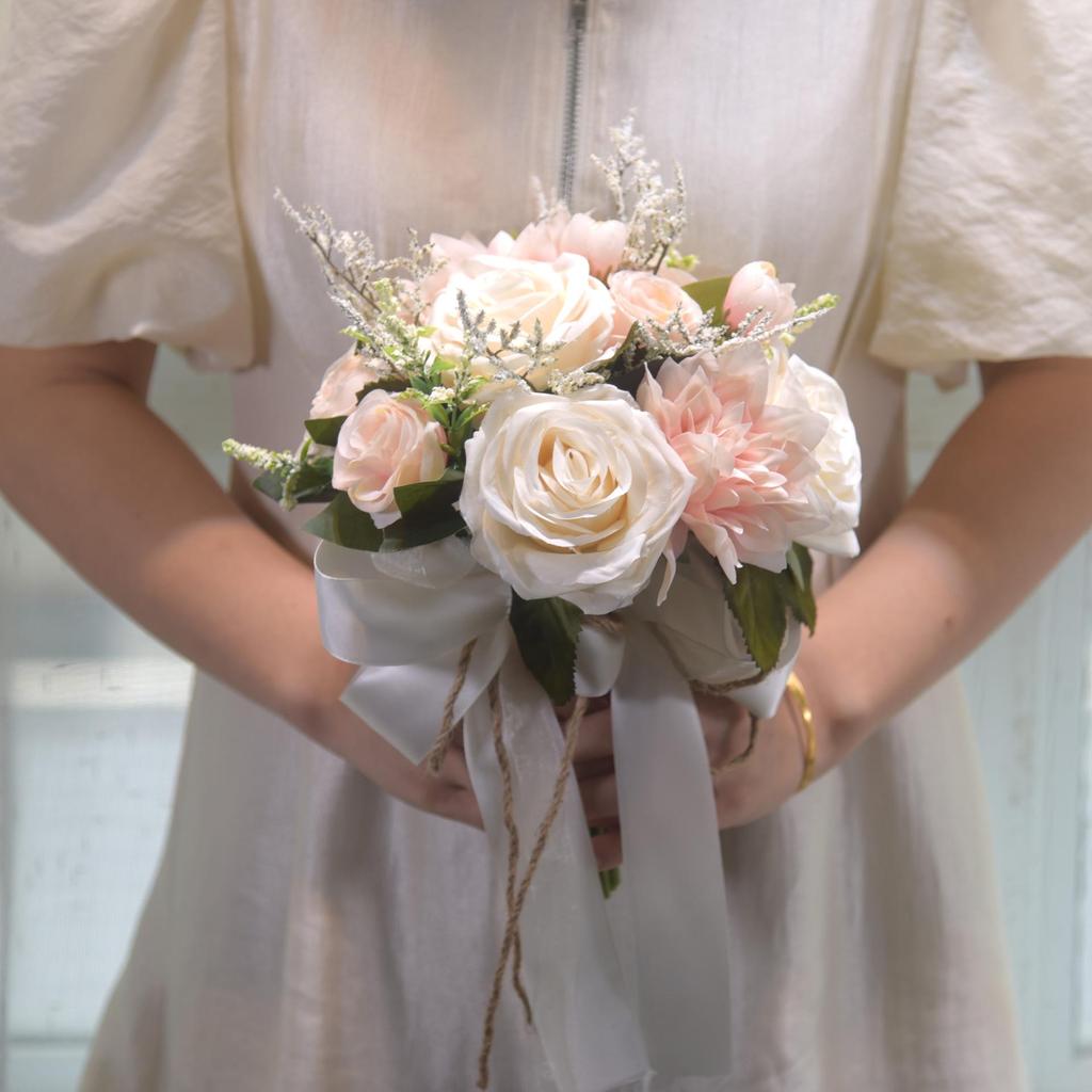 Artificial Wedding Bouquet & Bridesmaid Flower Ball for Photos and Decorations