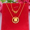 Pure Gold  Warm Smart Cylinder Pendant Necklace for Women Gold | Fine Texture, Soft Luster